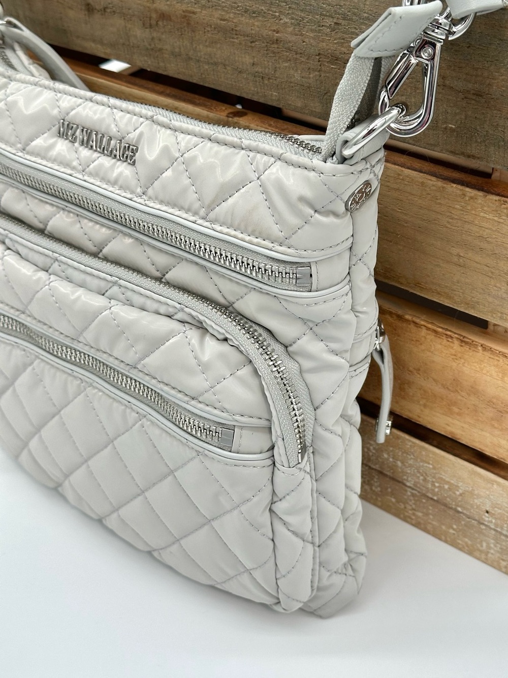 EUC MZ Wallace Downtown Small Crosby Quilted Crossbody In Oyster Metallic - Picture 8 of 16
